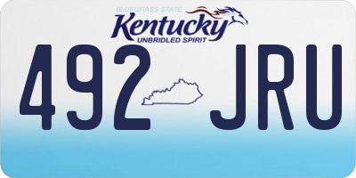 KY license plate 492JRU