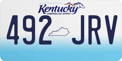 KY license plate 492JRV