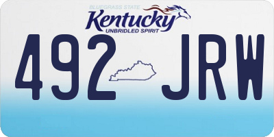 KY license plate 492JRW
