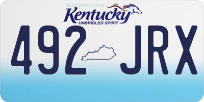 KY license plate 492JRX