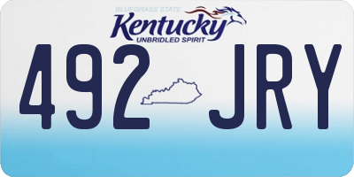 KY license plate 492JRY
