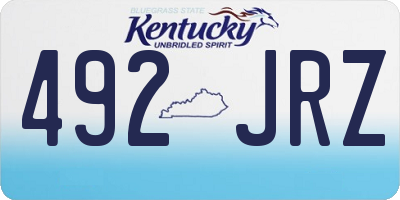 KY license plate 492JRZ