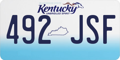 KY license plate 492JSF