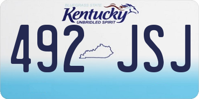 KY license plate 492JSJ
