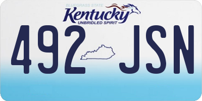 KY license plate 492JSN