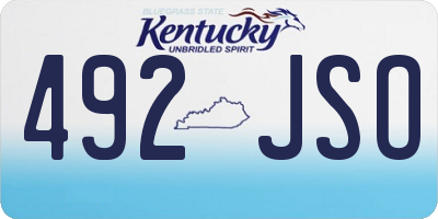 KY license plate 492JSO