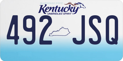 KY license plate 492JSQ