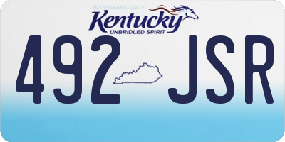 KY license plate 492JSR