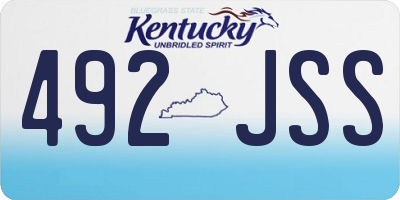 KY license plate 492JSS