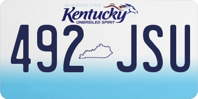 KY license plate 492JSU
