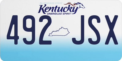 KY license plate 492JSX