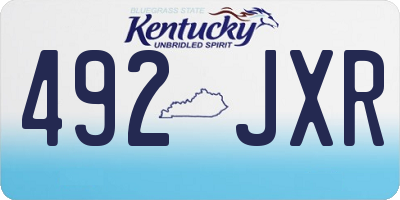 KY license plate 492JXR