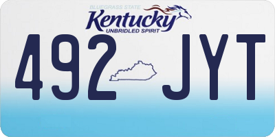 KY license plate 492JYT