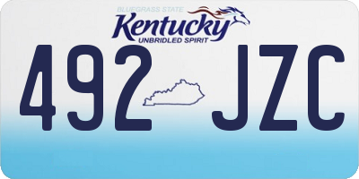KY license plate 492JZC