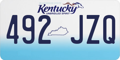 KY license plate 492JZQ