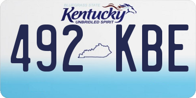 KY license plate 492KBE
