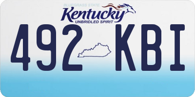 KY license plate 492KBI