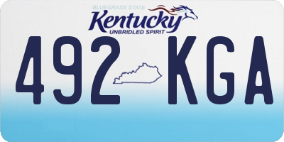 KY license plate 492KGA