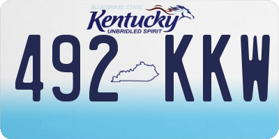 KY license plate 492KKW