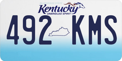 KY license plate 492KMS