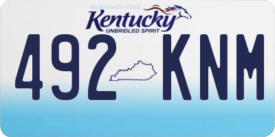 KY license plate 492KNM