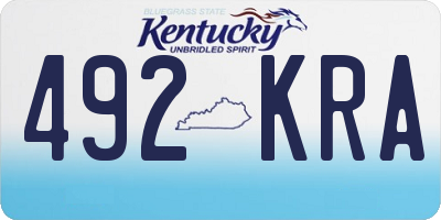KY license plate 492KRA