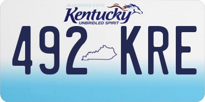 KY license plate 492KRE
