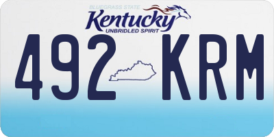 KY license plate 492KRM