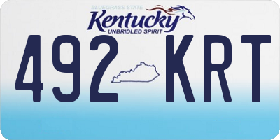 KY license plate 492KRT