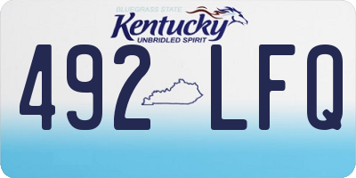 KY license plate 492LFQ