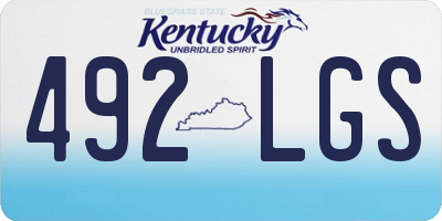 KY license plate 492LGS