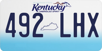 KY license plate 492LHX