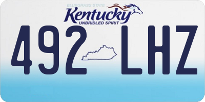 KY license plate 492LHZ