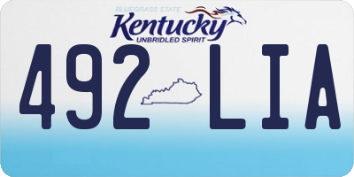 KY license plate 492LIA