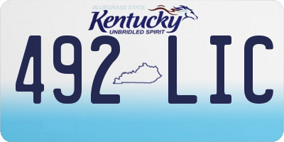 KY license plate 492LIC