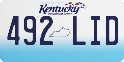 KY license plate 492LID