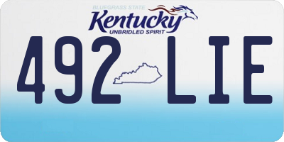 KY license plate 492LIE