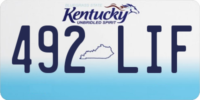 KY license plate 492LIF