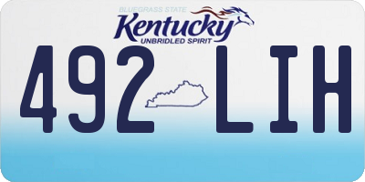 KY license plate 492LIH