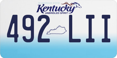 KY license plate 492LII