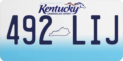 KY license plate 492LIJ