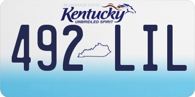 KY license plate 492LIL