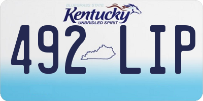 KY license plate 492LIP
