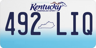 KY license plate 492LIQ