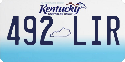 KY license plate 492LIR