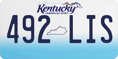 KY license plate 492LIS