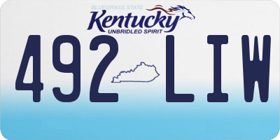 KY license plate 492LIW