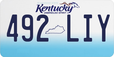 KY license plate 492LIY