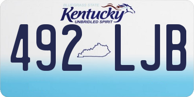 KY license plate 492LJB