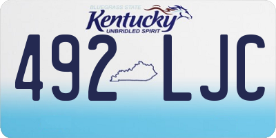 KY license plate 492LJC